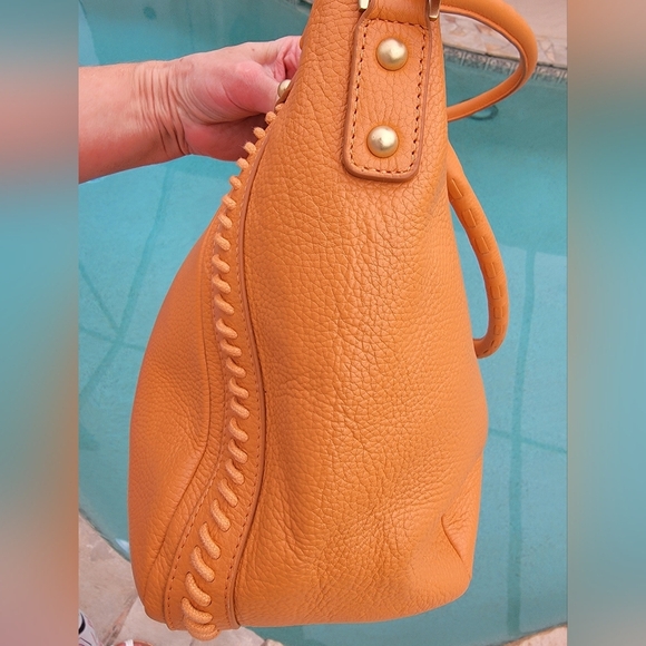 Lodis Texas Leather Sutton Tote/crossbody In Nectarine - Picture 11 of 16